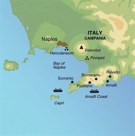 Training and Certification Options for MAP Map of Amalfi Coast Italy